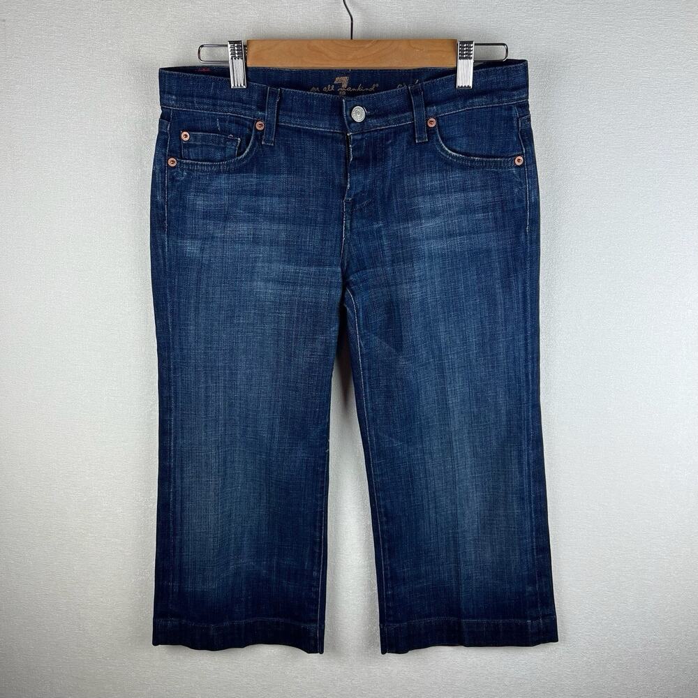7 For All Man Kind Crop Dojo Women’s 28 Medium Wash Jeans